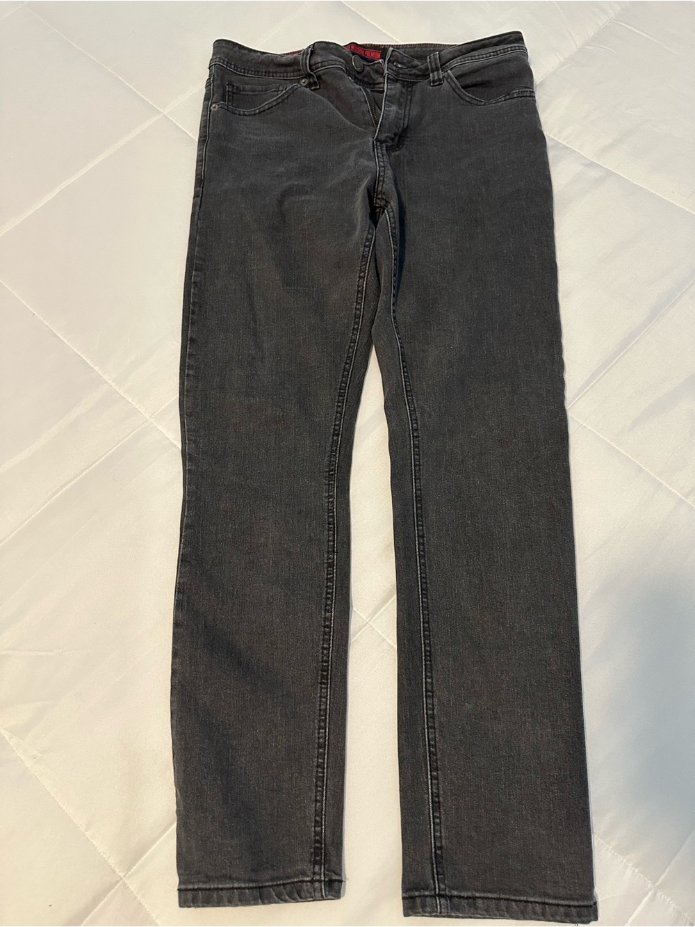 Indigo Men's Straight Jeans in Washed Black